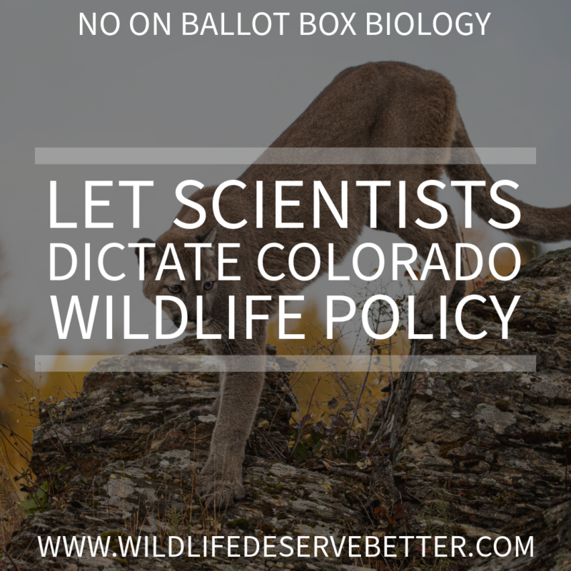 Let Scientists Dictate Colorado Wildlife Policy